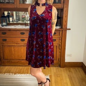 Velvety floral dress